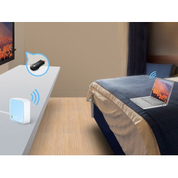 N300 Nano Pocket Wi-Fi Router SPEED: 300 Mbps at 2.4 GHz SPEC: 2× Internal Antennas, 1× Fast Ethernet WAN/LAN Port, 1× M