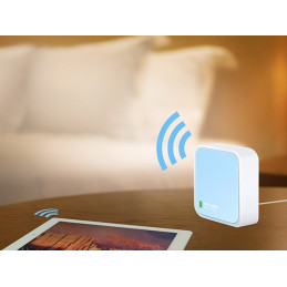 N300 Nano Pocket Wi-Fi Router SPEED: 300 Mbps at 2.4 GHz SPEC: 2× Internal Antennas, 1× Fast Ethernet WAN/LAN Port, 1× M
