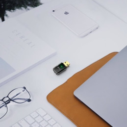 AC600 Mini Dual Band Wi-Fi USB Adapter SPEED: 433 Mbps at 5 GHz + 200 Mbps at 2.4 GHz SPEC: USB 2.0