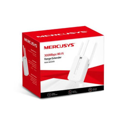 300Mbps Wi-Fi Range Extender SPEED: 300 Mbps at 2.4 GHz SPEC: 3× Fixed External Antennas, Wall Plugged FEATURE: WPS/Rese