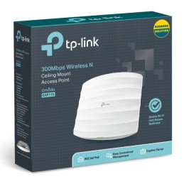 300 Mbps Ceiling Mount Wi-Fi Access Point PORT: 1× 10/100 Mbps RJ45 Port SPEED: 300 Mbps at 2.4 GHz FEATURE: 802.3af Po