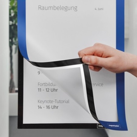 Magnetoplan Magnetofix samolepiaci magnetický rámček A4 modrý (2ks)