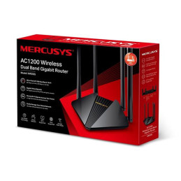 AC1200 Dual-Band Wi-Fi Gigabit Router SPEED: 300 Mbps at 2.4 GHz + 867 Mbps at 5 GHz SPEC: 4× Fixed External Antennas,