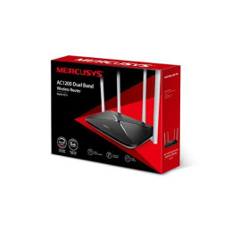 AC1200 Wireless Dual Band Router SPEED: 300 Mbps at 2.4 GHz + 867 Mbps at 5 GHz SPEC: 4× Fixed External Antennas, 3× 10/