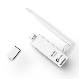 150Mbps High Gain Wi-Fi USB Adapter SPEED: 150 Mbps at 2.4 GHz SPEC: 1× High Gian External Antenna, USB 2.0 FEATURE: WPS