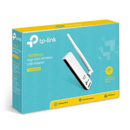 150Mbps High Gain Wi-Fi USB Adapter SPEED: 150 Mbps at 2.4 GHz SPEC: 1× High Gian External Antenna, USB 2.0 FEATURE: WPS
