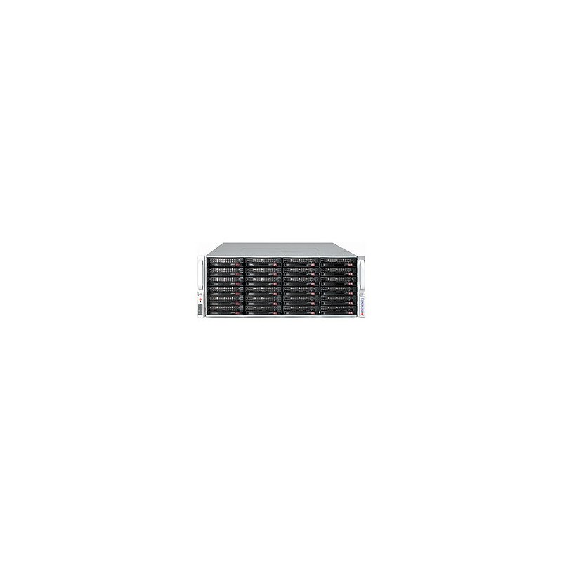 SUPERMICRO 4U Chassis 36x 3.5" H/swap SAS/SATA Drive Bays, 1280W Redundant PSU - Black