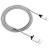 CANYON nabíjecí kabel Lightning MFI-3, opletený, Apple certifikát, délka 1m, tmavě šedý