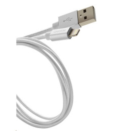 CANYON nabíjecí kabel Lightning MFI-3, opletený, Apple certifikát, délka 1m, tmavě šedý