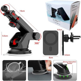 1stCOOL Qi bezdrôtová magnetická auto-nabíjačka 15W, MagSafe kompatibilná