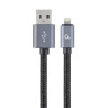 Gembird kábel nabíjací Lightning 8-pin (M) na USB 2.0 (M), prémiový, opletený, 1.8 m, čierny