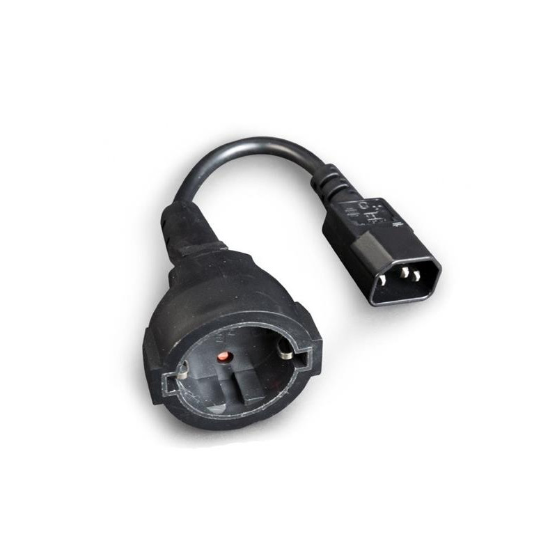Gembird adaptér napájací z C14 (M) na Schuko (F) kábel, 0,15m