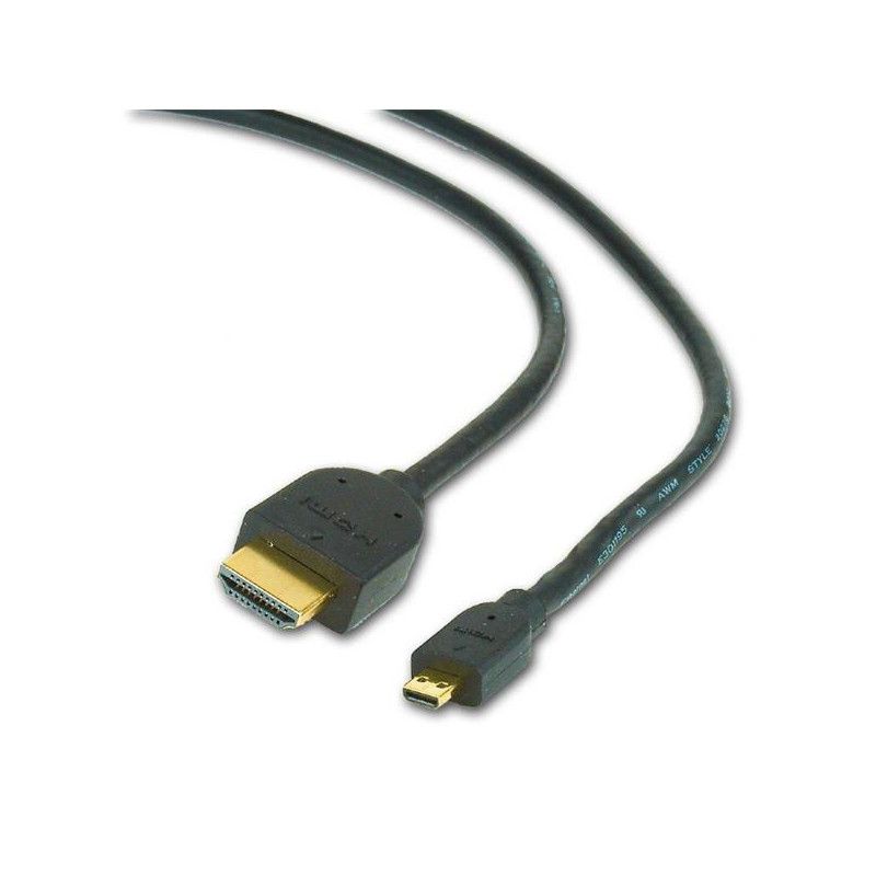 Gembird kábel HDMI (M) na micro HDMI (M), 3m, čierny