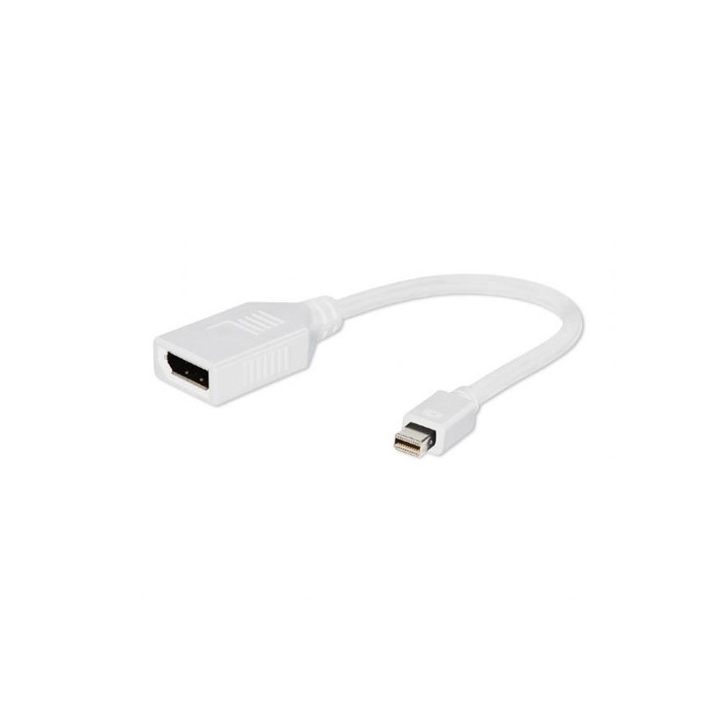 Gembird adaptér Mini DisplayPort (M) na DisplayPort (F), biely