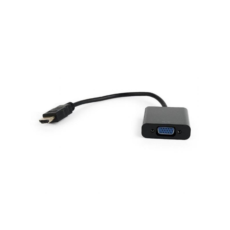 Gembird adaptér HDMI (M) na VGA (F), single port, kábel 0,15m, čierny