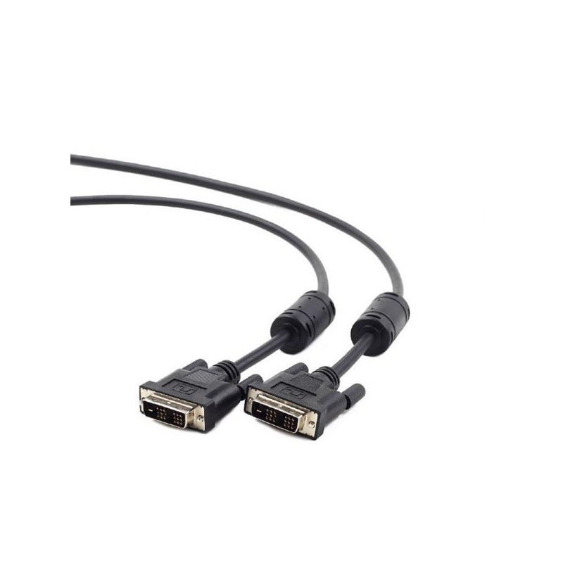 Gembird kábel DVI (M - M) video single link, 1.8m, čierny. bulk balenie