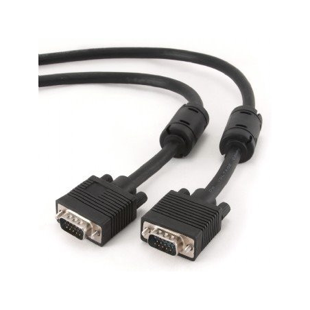 Gembird kábel VGA HD15 (M) na VGA HD15 (M) Premium, tienený, 2 x feritové jadrá, 3m,čierny