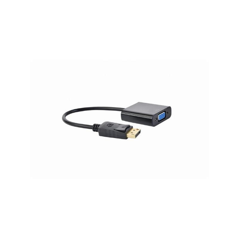Gembird adaptér DisplayPort (M) na VGA (F), 0.15 m kábel, čierny