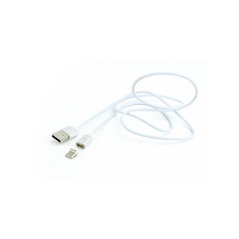 Gembird kábel USB-C (CM) na USB 2.0 (AM), magnetický konektor, 1 m, strieborný