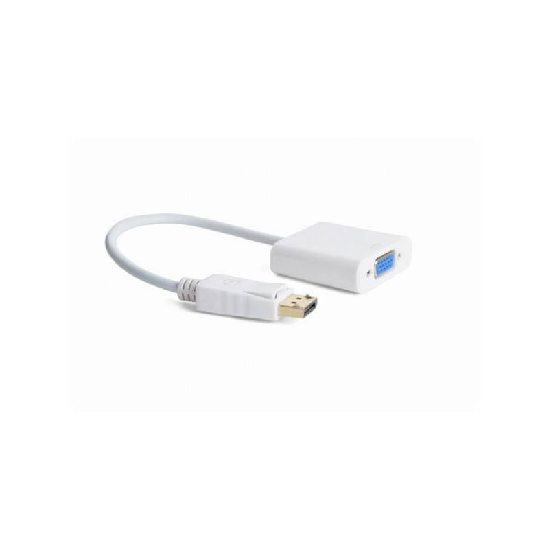 Gembird adaptér DisplayPort (M) na VGA (F), 0.15 m kábel, biely