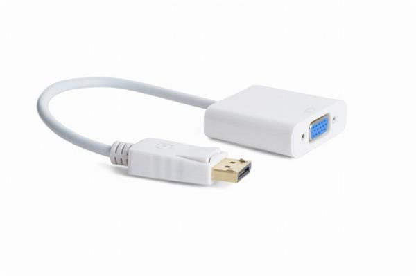 Gembird adaptér DisplayPort (M) na VGA (F), 0.15 m kábel, biely