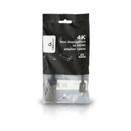 Gembird adaptér Mini DisplayPort (M) na HDMI (F), 4K, 0.15 m kábel, čierny