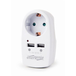 Gembird nabíjačka do steny prechodná, 2 x USB, 2.1A, biela