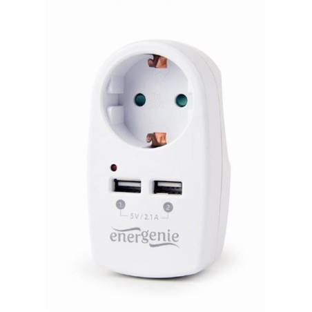 Gembird nabíjačka do steny prechodná, 2 x USB, 2.1A, biela