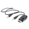 Gembird adaptér HDMI (M) na VGA (F) + 3.5 mm audio (M na M), single port, čierny