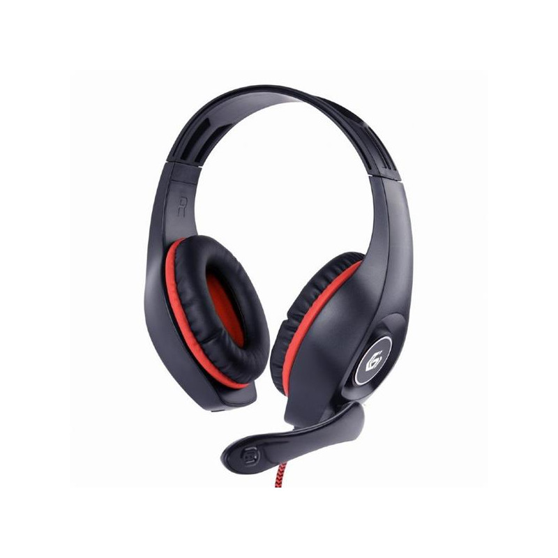 Gembird Stereo headset s mikrofónom, herný, 1 x 3.5 mm miniJack, červeno - čieny