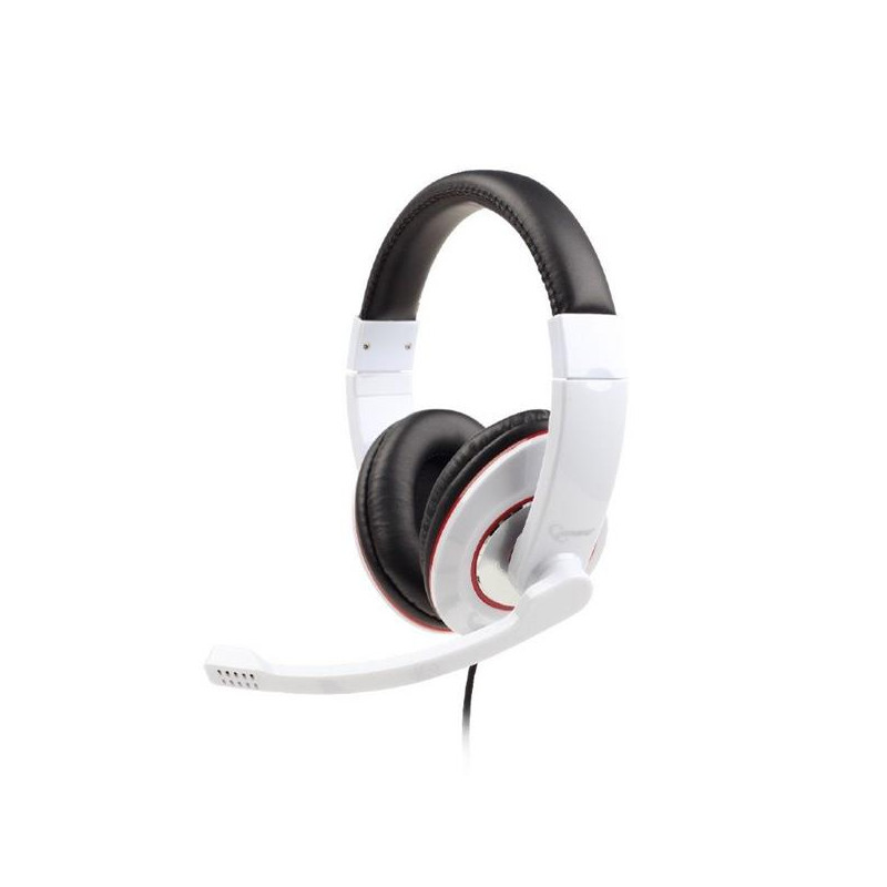 Gembird Stereo headset s mikrofónom, 2 x 3.5 mm miniJack, biely