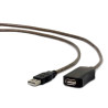 Gembird aktívny predlžovací kábel USB 2.0 (M-F), 10 m, čierny