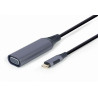 Gembird adaptér USB-C (M)  na VGA (F), 0.15m kábel, šedý