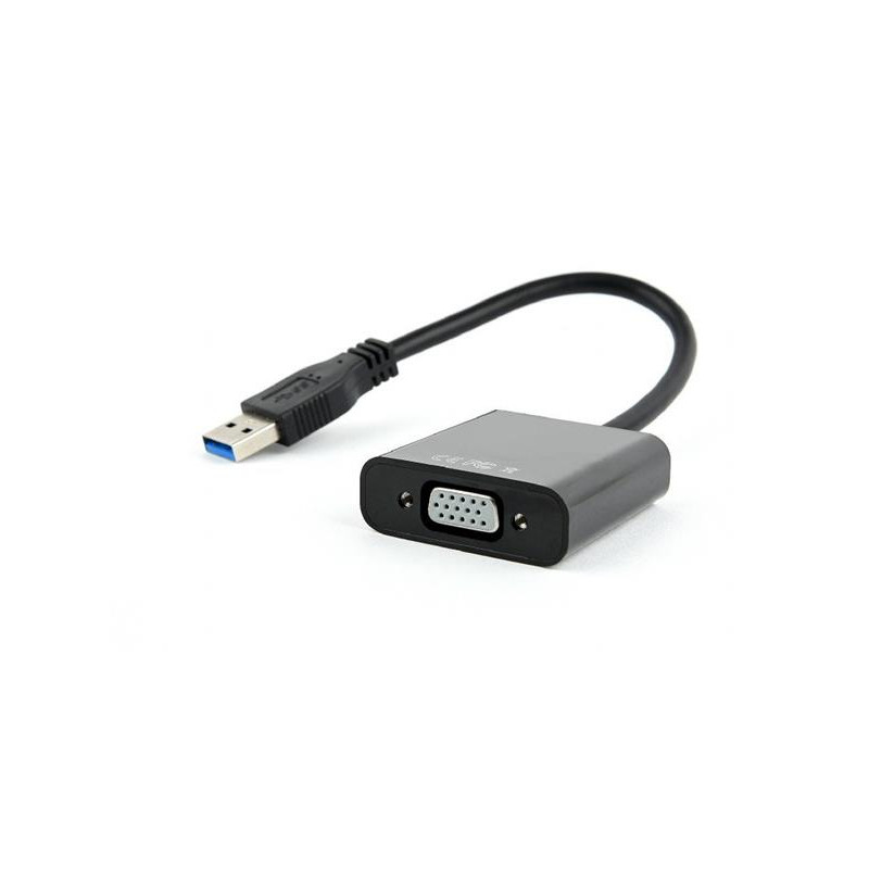 Gembird adaptér USB 3.0 (M) na VGA (F), čierny, blister
