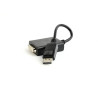 Gembird adaptér DisplayPort v. 1.2 (M) na Dual Link DVI (F) 0.1m kábel, čierny