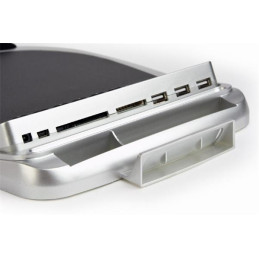 Gembird combo podložka pod myš s integrovaným 3-port USB hubom, kalkulačkou, čítačkou pamäťových kariet a teplomerom