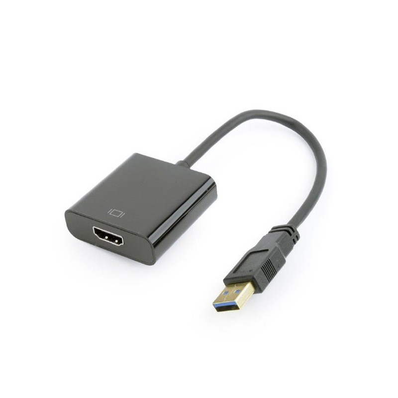 Gembird adaptér USB 3.0 (M) na HDMI (F), čierny