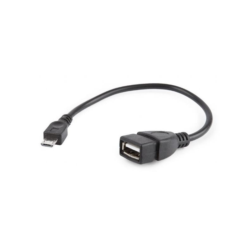 Gembird adaptér OTG Micro-USB (BM) na USB 2.0 (AF) kábel, 0.15 m, čierny