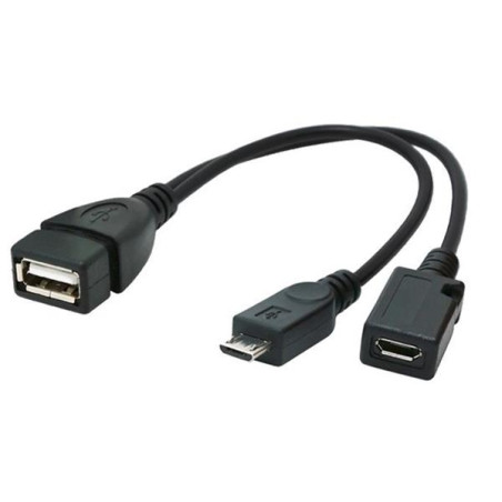 Gembird adaptér OTG USB (AF) / Micro-USB (BF) na Micro-USB (BM), kábel, 0.15 m