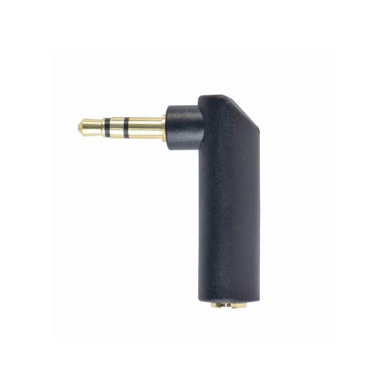 Gembird adaptér 1 x 3.5 mm 4-pin miniJack (M) na audio 90°zalomený