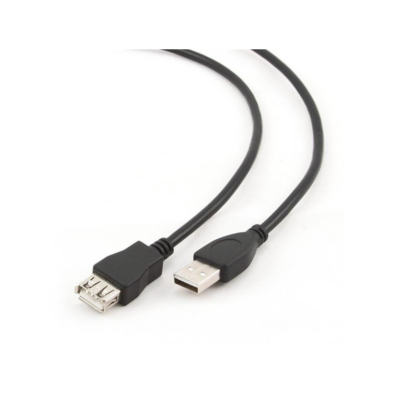 Gembird kábel USB 2.0 (AM - AF), predlžovací, 1.8 m, čierny