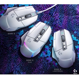 Logitech G502 X PLUS Gaming Mouse - WHITE/PREMIUM - EER2