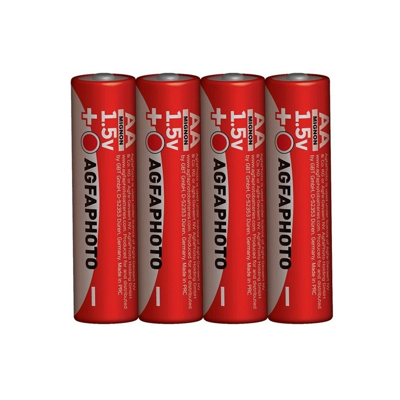 AgfaPhoto zinková batéria 1.5V, R06/AA, shrink 4ks
