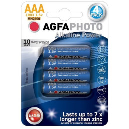 AgfaPhoto Power alkalická batéria 1.5V, LR03/AAA, blister 4ks