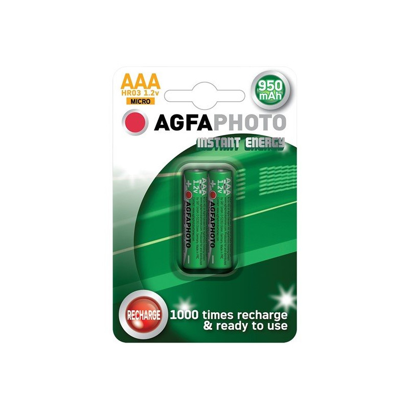 AgfaPhoto prednabité batérie 1.2V, AAA, 950mAh, blister 2ks
