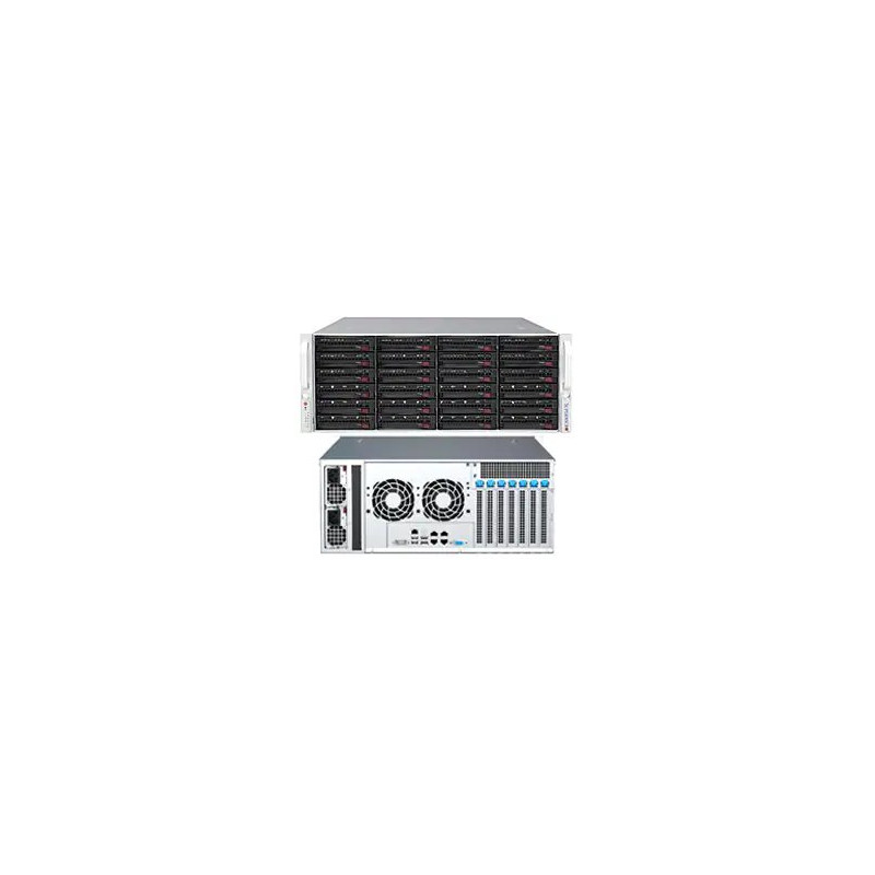 SUPERMICRO 4U chassis 24x 3,5 SAS/SATA (8x nvme,singel expander)+2x2,5" volitelný ,2x1200W (80PLUS Titanium)