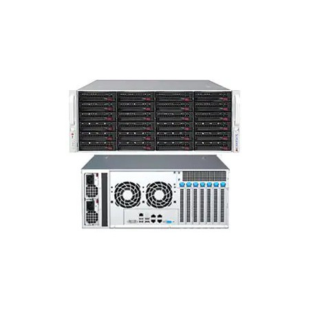 SUPERMICRO 4U chassis 24x 3,5 SAS/SATA (8x nvme,singel expander)+2x2,5" volitelný ,2x1200W (80PLUS Titanium)