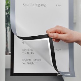 Magnetoplan Magnetofix samolepiaci magnetický rámček A4 sivý (2ks)