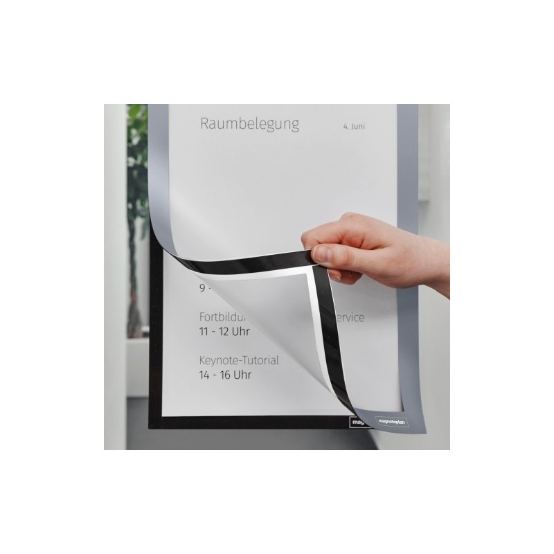 Magnetoplan Magnetofix samolepící magnetický rámeček A4 šedý (2ks)
