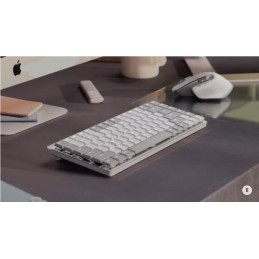 Logitech MX Mechanical Mini for Mac Minimalist Wireless Illuminated Keyboard - PALE GREY - US INT'L - EMEA